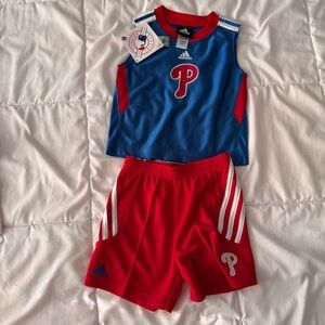 Adidas Philadelphia Phillies Baseball Sleeveless Jersey Set